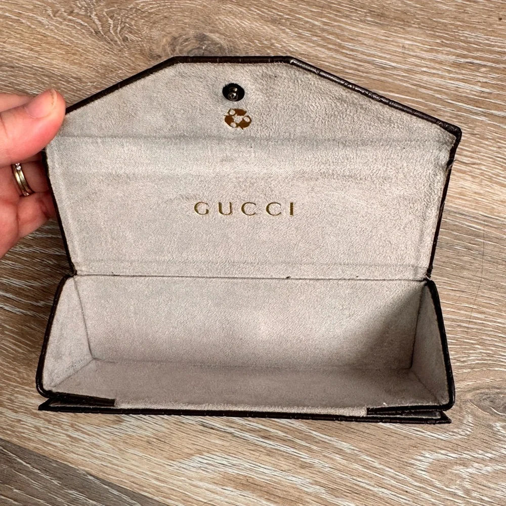 GUCCI Women’s Eyeglasses / Frame Model GG 4237 Semi-Rimless Chain Temple Detail